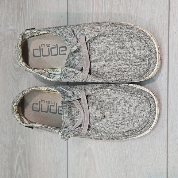 Hey Dude Womens Wendy L Linen Iron Loafer Slip on shoes sz 7 - Picture 3 of 12